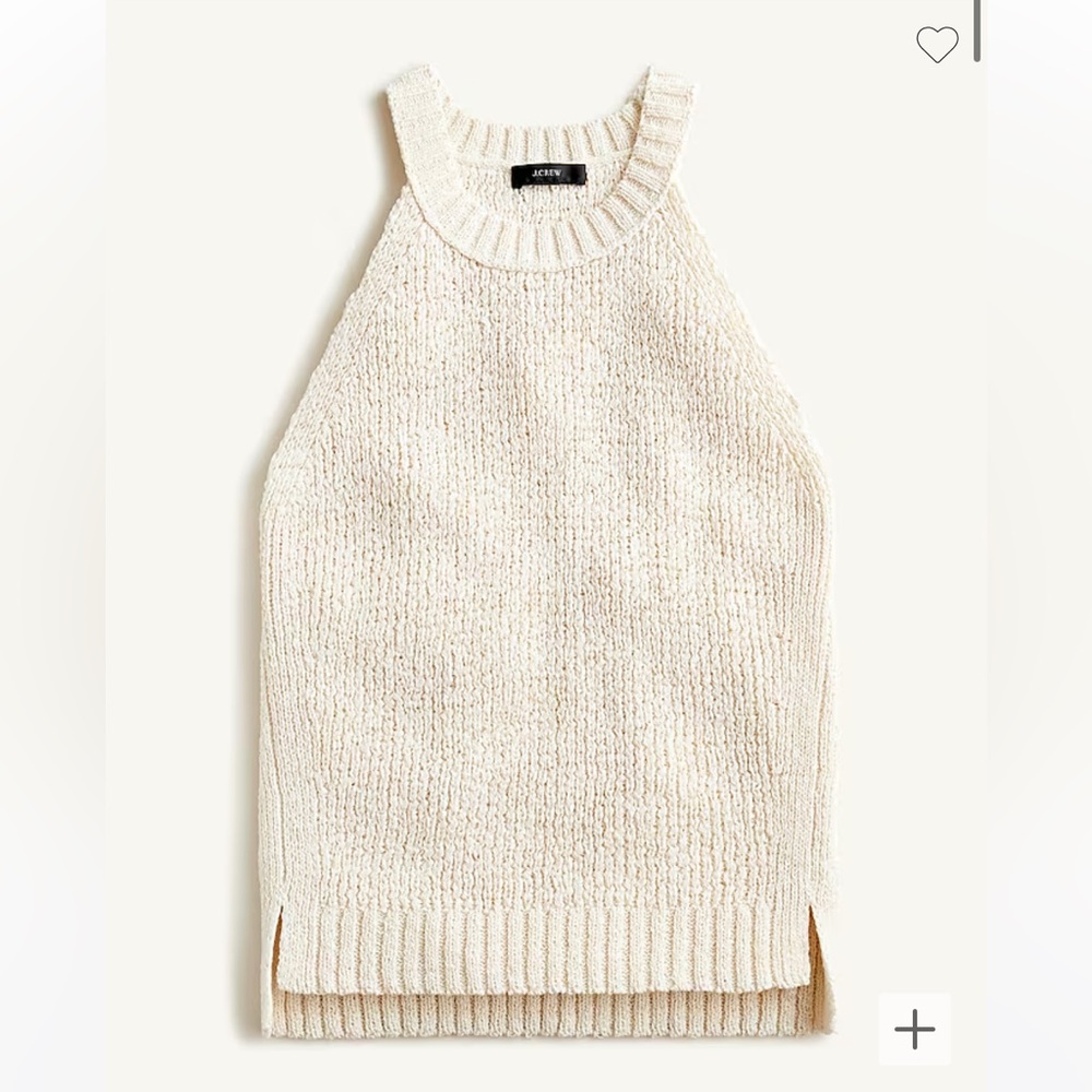 J.Crew Cream High-neck Sweater Tank XS